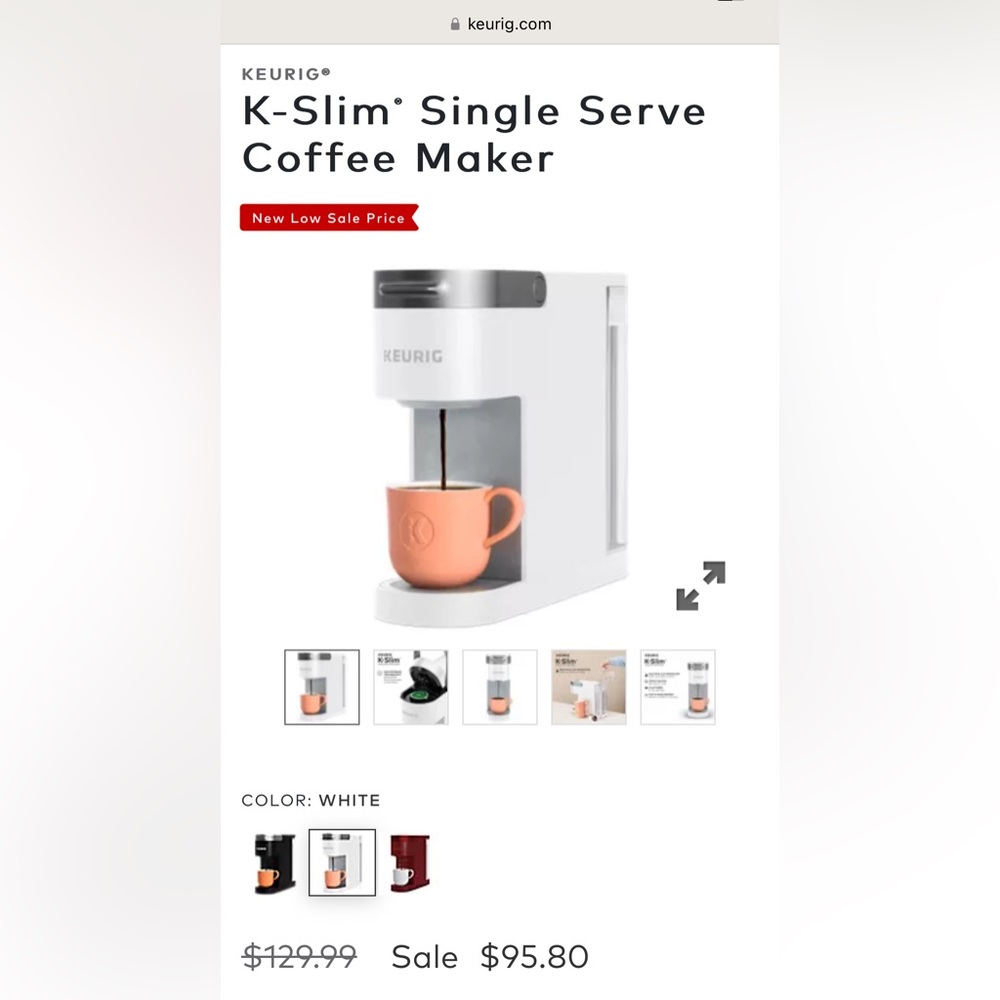 EUC Keurig K- Slim Single Serve K-Cup Pod Coffee Maker Multistream Technology